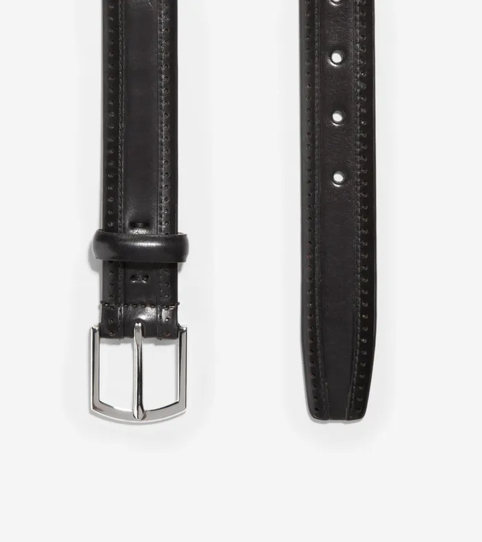 Men Dawson 32mm Perforated Belt Black Cole Haan Belts