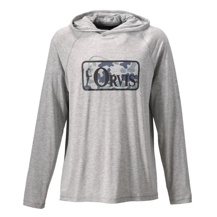 Men DriCasttrade Logo Hoodie Light Heather Grey Orvis Shirts