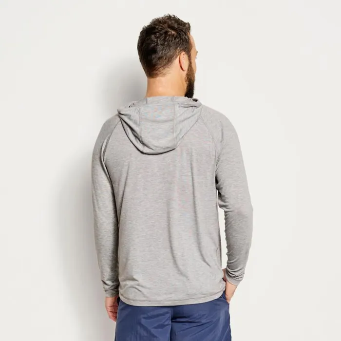 Men DriCasttrade Logo Hoodie Light Heather Grey Orvis Shirts