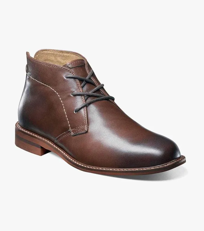 Men Duane Plain Toe Chukka Boot Brown Florsheim Dress Shoes