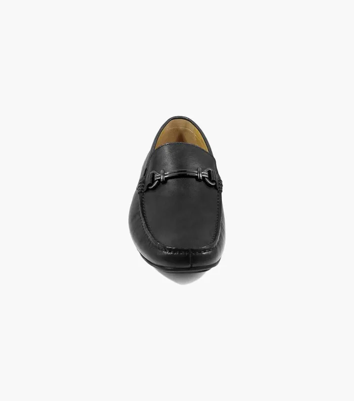 Men Dubino Moc Toe Bit Loafer Black Florsheim Dress Shoes
