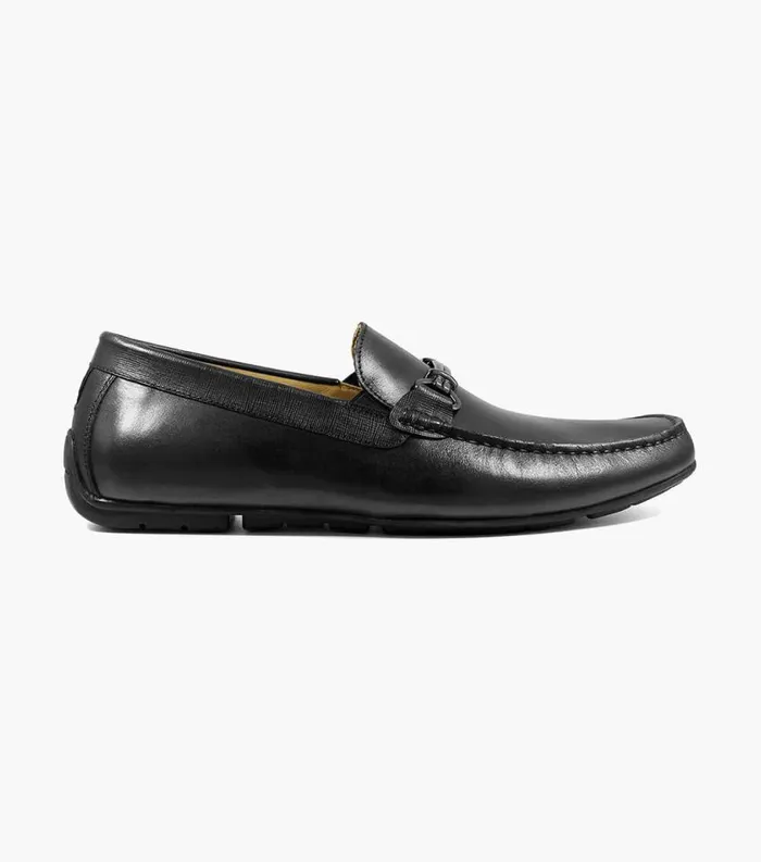 Men Dubino Moc Toe Bit Loafer Black Florsheim Dress Shoes
