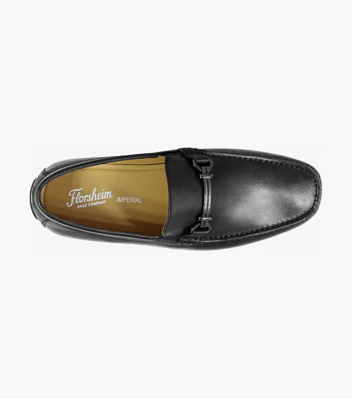 Men Dubino Moc Toe Bit Loafer Black Florsheim Dress Shoes