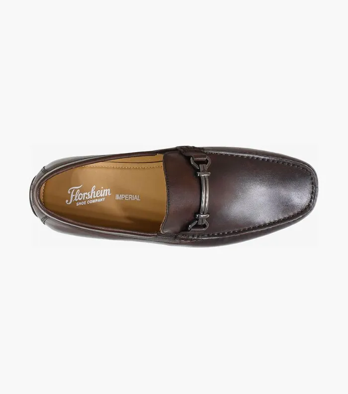 Men Dubino Moc Toe Bit Loafer Brown Florsheim Dress Shoes