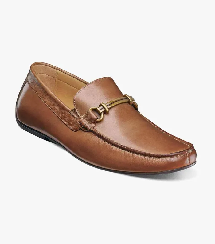 Men Dubino Moc Toe Bit Loafer Cognac Florsheim Dress Shoes