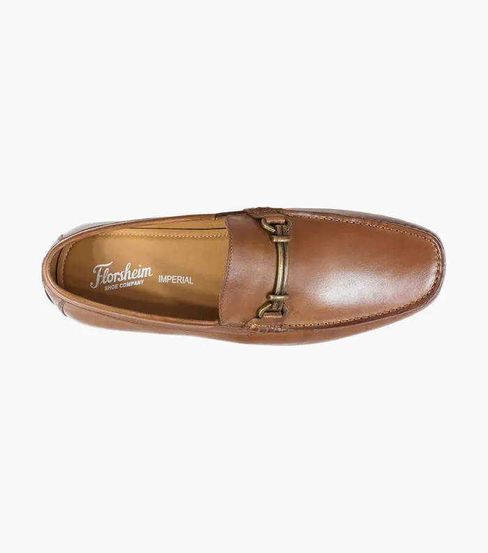 Men Dubino Moc Toe Bit Loafer Cognac Florsheim Dress Shoes