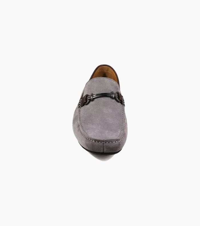 Men Dubino Moc Toe Bit Loafer Gray Multi Florsheim Dress Shoes