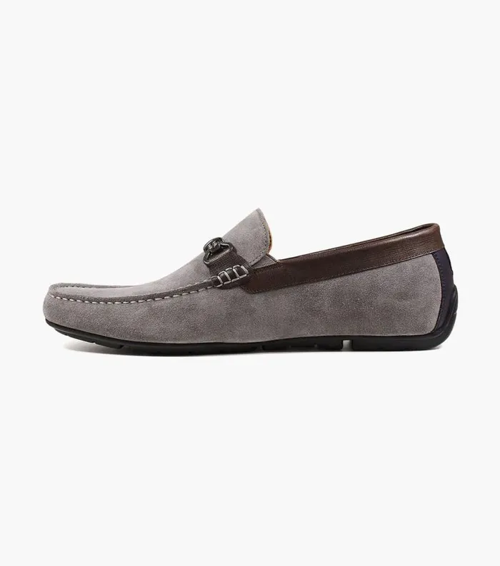 Men Dubino Moc Toe Bit Loafer Gray Multi Florsheim Dress Shoes
