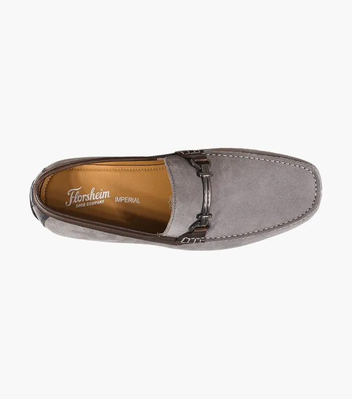 Men Dubino Moc Toe Bit Loafer Gray Multi Florsheim Dress Shoes