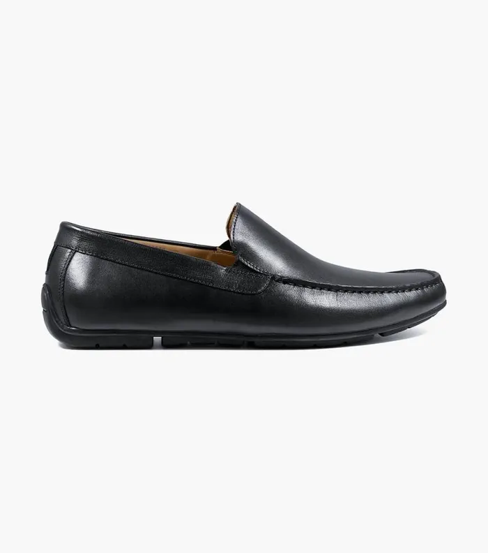 Men Dubino Moc Toe Venetian Slip On Black Florsheim Dress Shoes