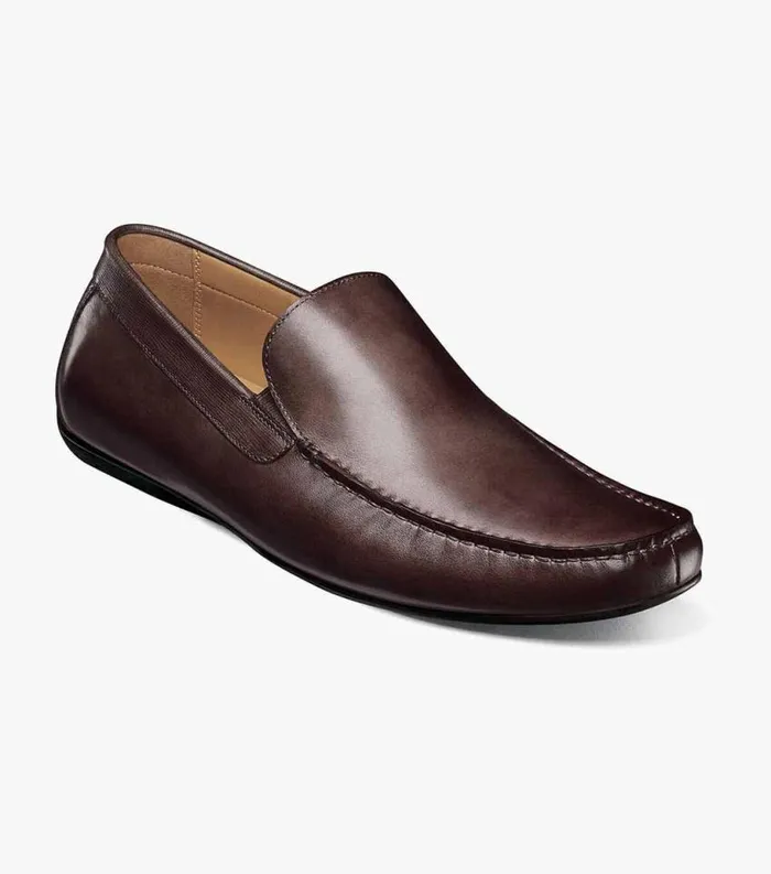 Men Dubino Moc Toe Venetian Slip On Brown Florsheim Dress Shoes