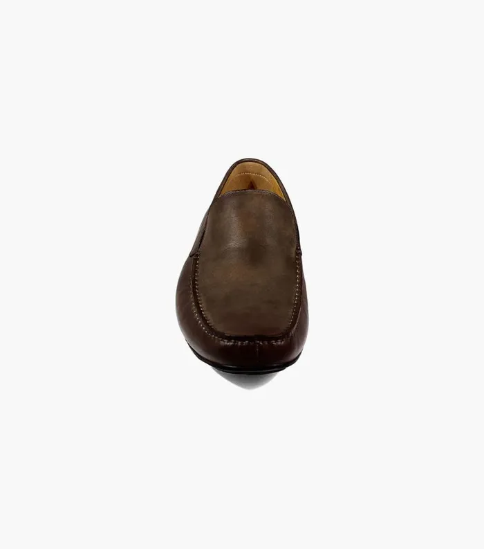 Men Dubino Moc Toe Venetian Slip On Brown Florsheim Dress Shoes