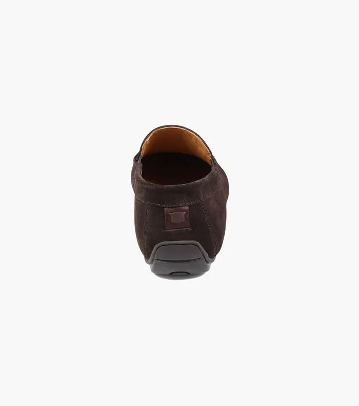 Men Dubino Moc Toe Venetian Slip On Chocolate Florsheim Dress Shoes