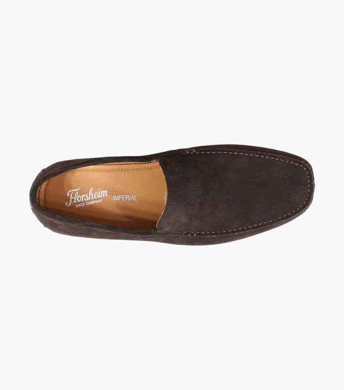 Men Dubino Moc Toe Venetian Slip On Chocolate Florsheim Dress Shoes