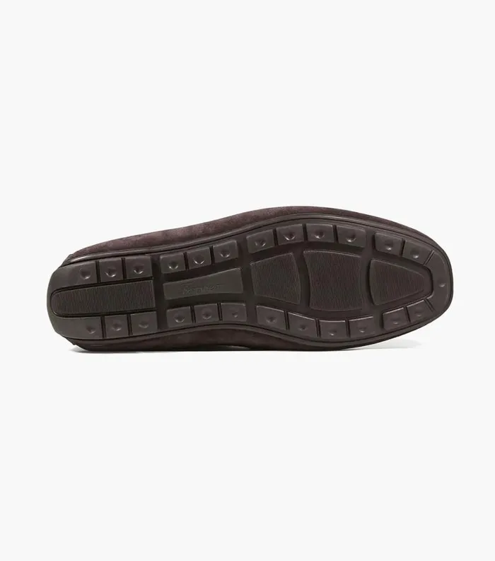 Men Dubino Moc Toe Venetian Slip On Chocolate Florsheim Dress Shoes