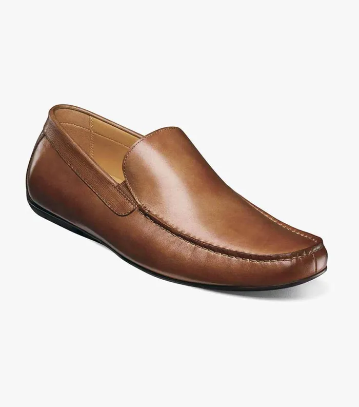 Men Dubino Moc Toe Venetian Slip On Cognac Florsheim Dress Shoes