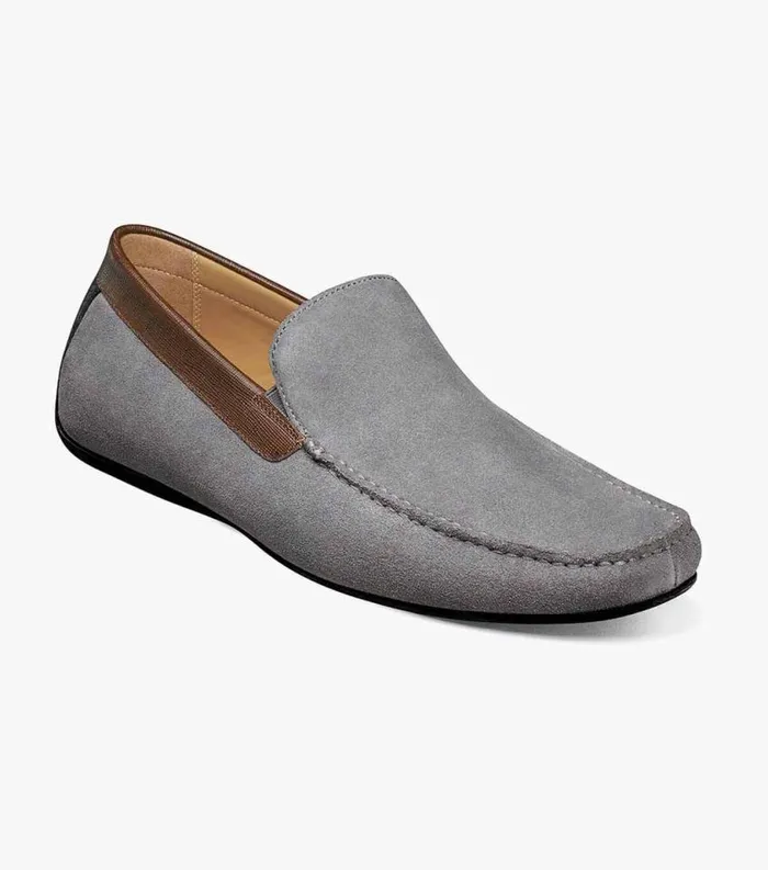 Men Dubino Moc Toe Venetian Slip On Gray Multi Florsheim Dress Shoes