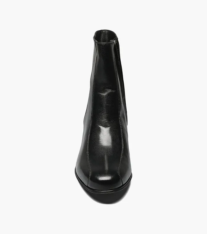 Men Duke Bike Toe Zipper Boot Black Florsheim Dress Shoes