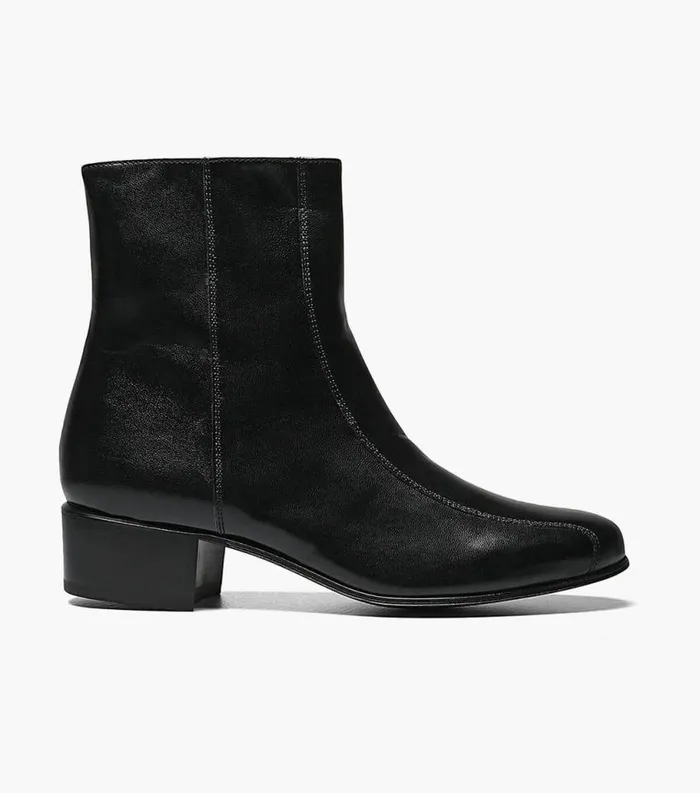 Men Duke Bike Toe Zipper Boot Black Florsheim Dress Shoes