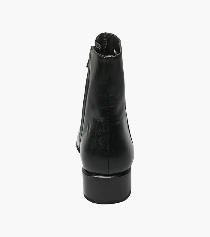 Men Duke Bike Toe Zipper Boot Black Florsheim Dress Shoes