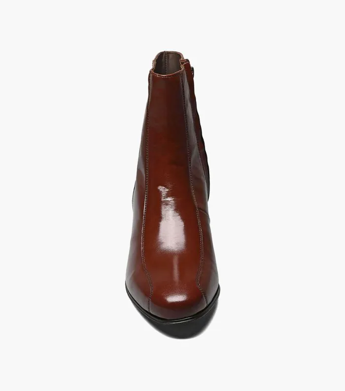 Men Duke Bike Toe Zipper Boot Cognac Florsheim Dress Shoes