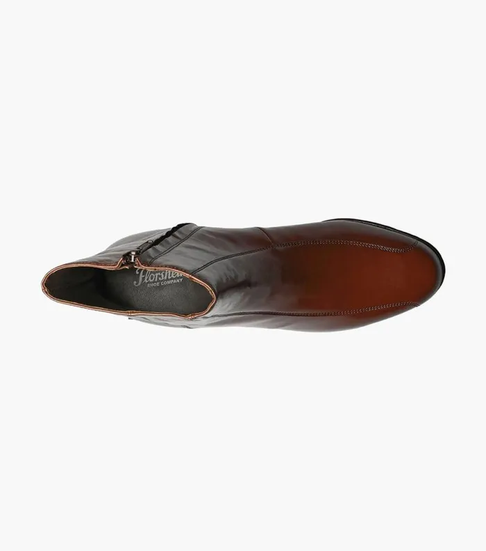 Men Duke Bike Toe Zipper Boot Cognac Florsheim Dress Shoes