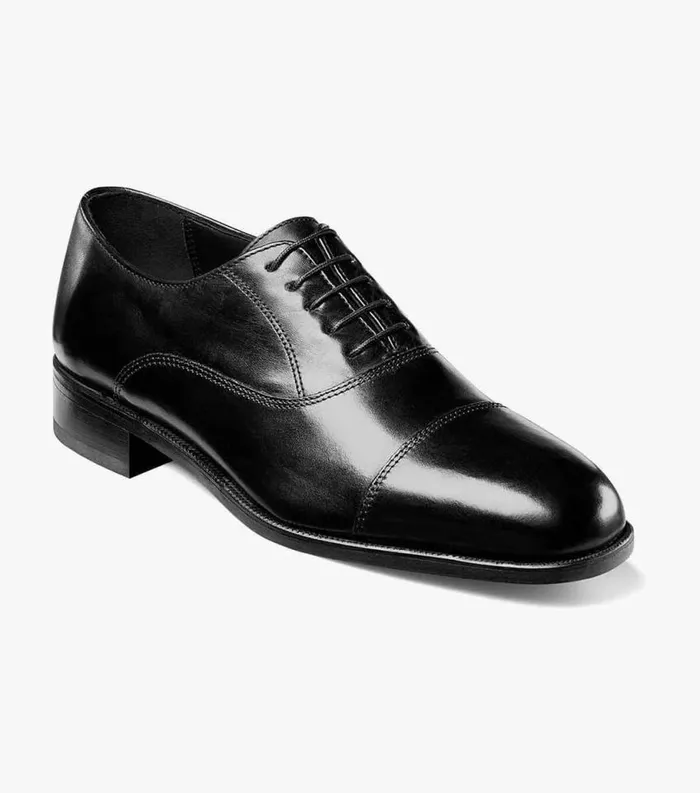 Men Edgar Cap Toe Oxford Black Florsheim Dress Shoes