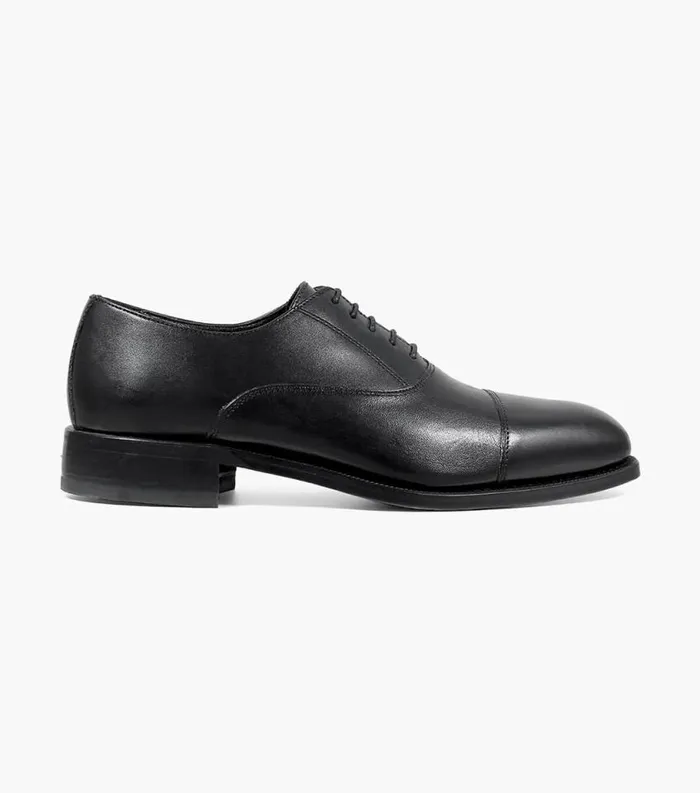 Men Edgar Cap Toe Oxford Black Florsheim Dress Shoes