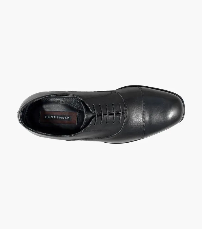 Men Edgar Cap Toe Oxford Black Florsheim Dress Shoes