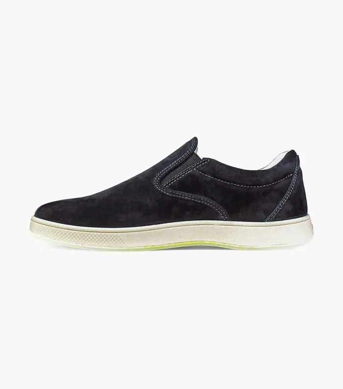 Men Edge Double Gore Slip On Black Florsheim Casual Shoes