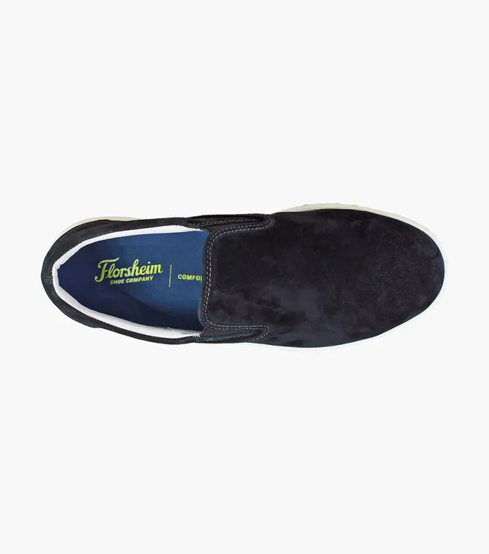 Men Edge Double Gore Slip On Black Florsheim Casual Shoes