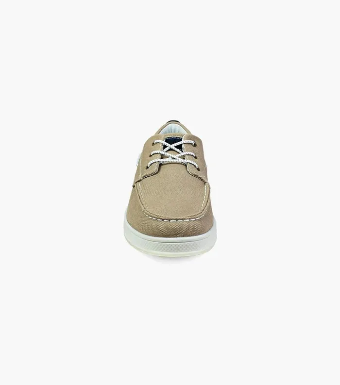 Men Edge Moc Toe Boat Shoe Khaki Florsheim Casual Shoes