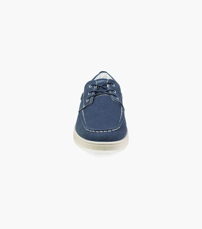 Men Edge Moc Toe Boat Shoe Navy Florsheim Casual Shoes