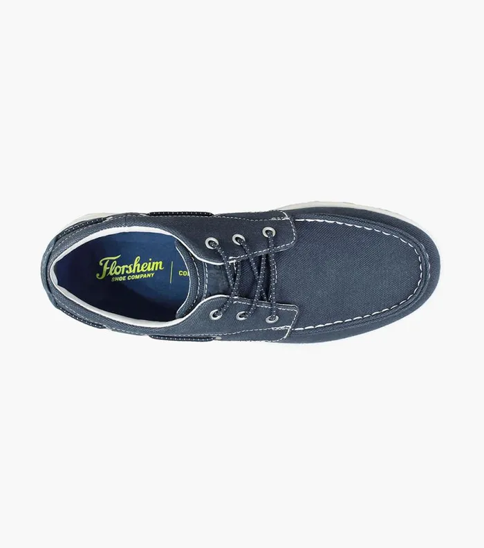 Men Edge Moc Toe Boat Shoe Navy Florsheim Casual Shoes