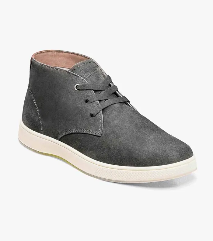 Men Edge Plain Toe Chukka Boot Charcoal Florsheim Casual Shoes