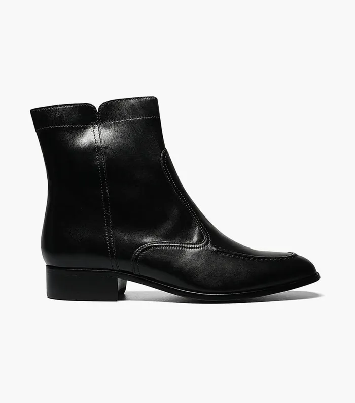 Men Essex Moc Toe Zipper Boot Black Florsheim Dress Shoes