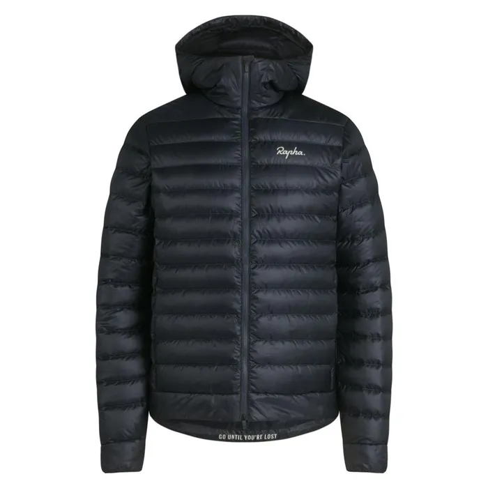 Men Explore Down Jacket Blackcarbon Greyblackdark Navypale Greendark Green Rapha Jackets and Vests