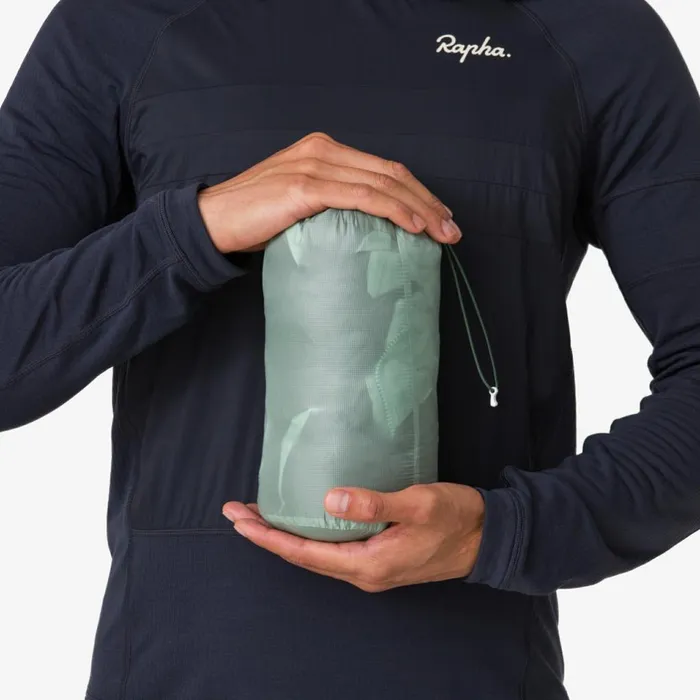 Men Explore Down Jacket Blackcarbon Greyblackdark Navypale Greendark Green Rapha Jackets and Vests