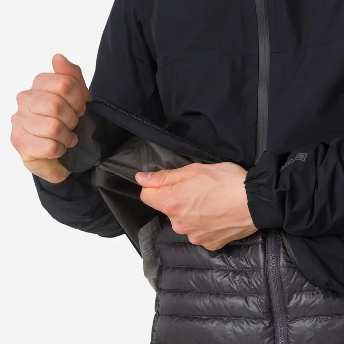 Men Explore Lightweight GoreTex Jacket Blackcarbon Grey Rapha Jackets and Vests