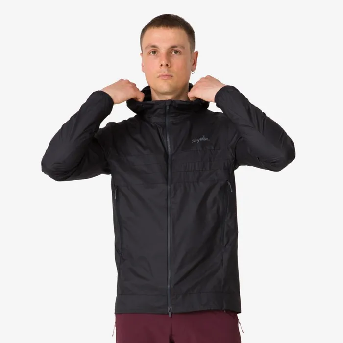 Men Explore Lightweight Jacket Blackblackgraystone Eclipselint Aloe Wash Rapha Jackets and Vests