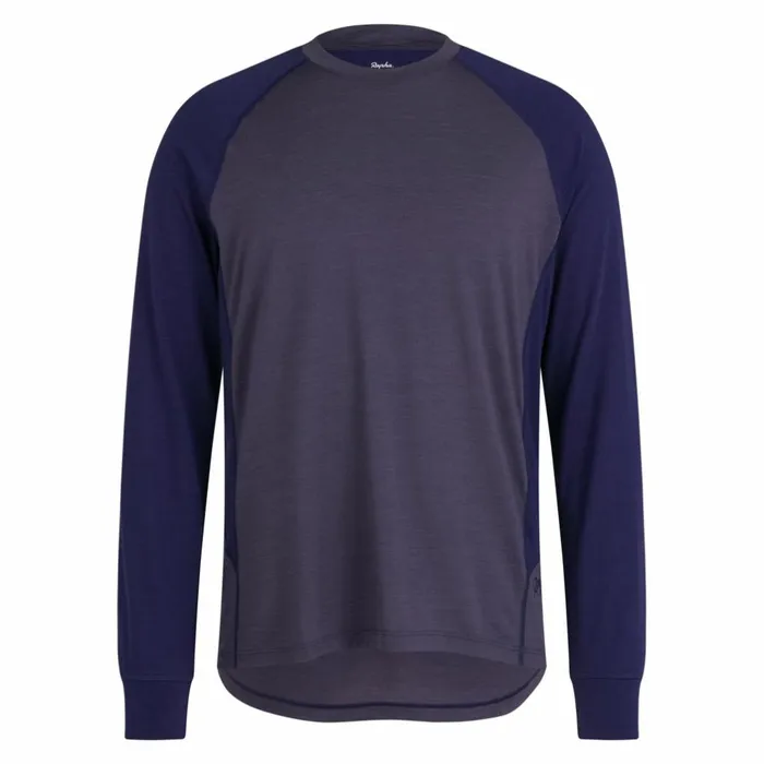 Men Explore Merino Long Sleeve Tshirt Asphalt Vulcangraystone Eclipserock Ridge Sedona Sage Rapha TShirts and Tops