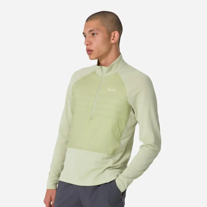 Men Explore Zip Neck Pullover Dark Greygreylint Aloe Washsage Greyrock Rapha Hoodies and Sweatshirts