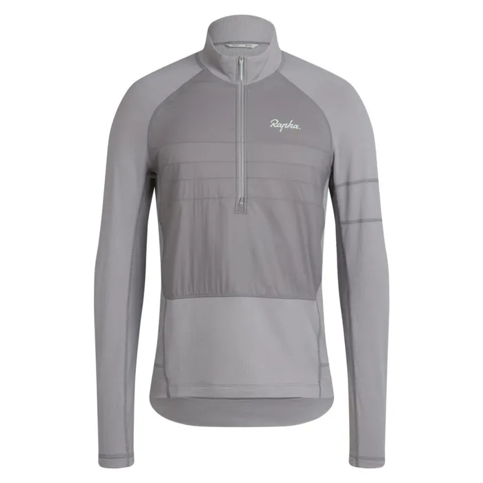 Men Explore Zip Neck Pullover Dark Greygreylint Aloe Washsage Greyrock Rapha Hoodies and Sweatshirts