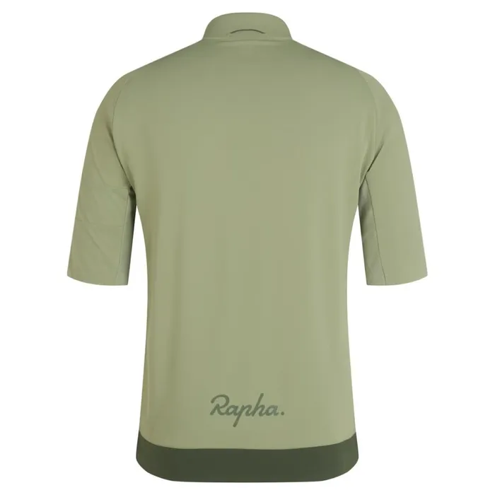 Men Explore Zip Neck Technical Tshirt Olive Greendeep Olive Greendark Navyoffwhitepale Greenlilac Rapha TShirts and Tops