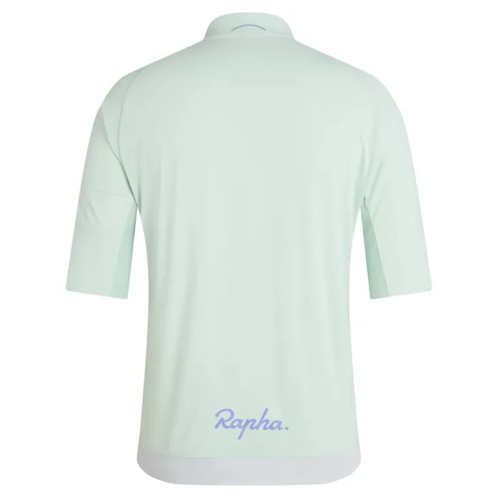 Men Explore Zip Neck Technical Tshirt Olive Greendeep Olive Greendark Navyoffwhitepale Greenlilac Rapha TShirts and Tops