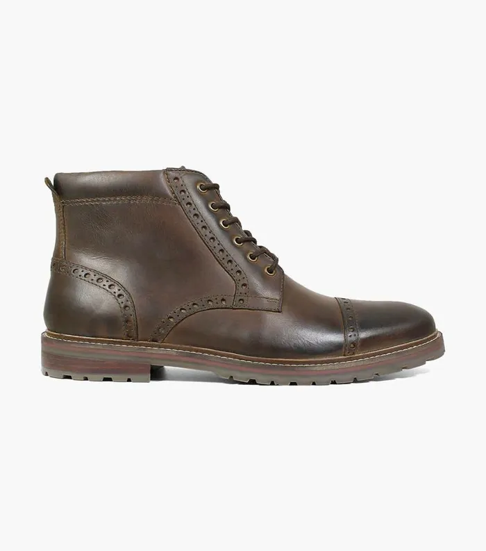 Men Fenway Cap Toe Boot Brown Ch Florsheim Dress Shoes