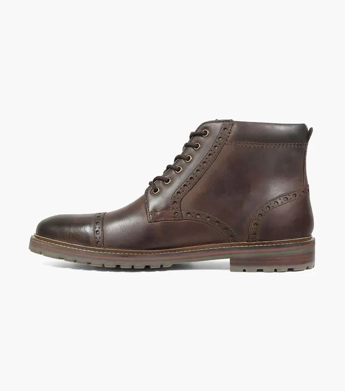 Men Fenway Cap Toe Boot Brown Ch Florsheim Dress Shoes