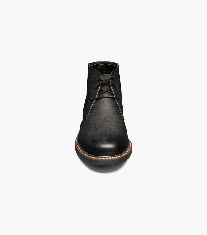 Men Field Plain Toe Chukka Boot Black Nubuck Florsheim Dress Shoes