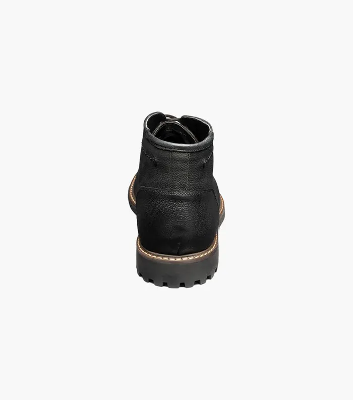 Men Field Plain Toe Chukka Boot Black Nubuck Florsheim Dress Shoes