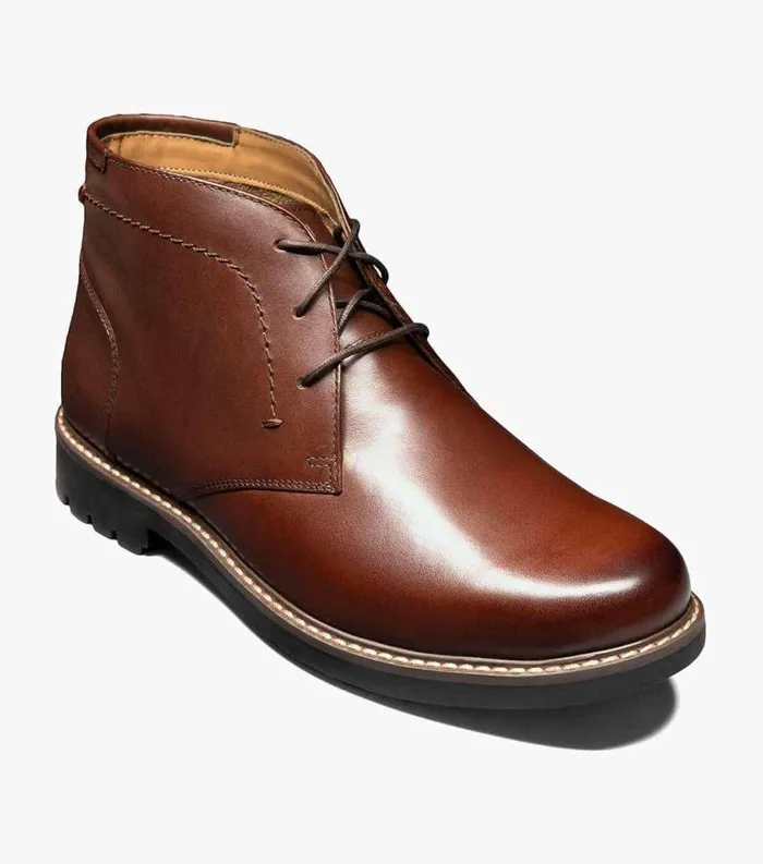 Men Field Plain Toe Chukka Boot Brown Florsheim Dress Shoes